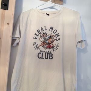 Feral Moms Social Club Graphic Tee - Cream
